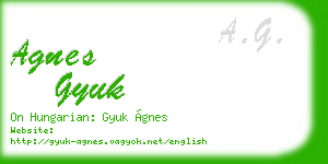 agnes gyuk business card