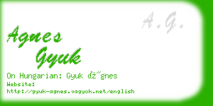 agnes gyuk business card